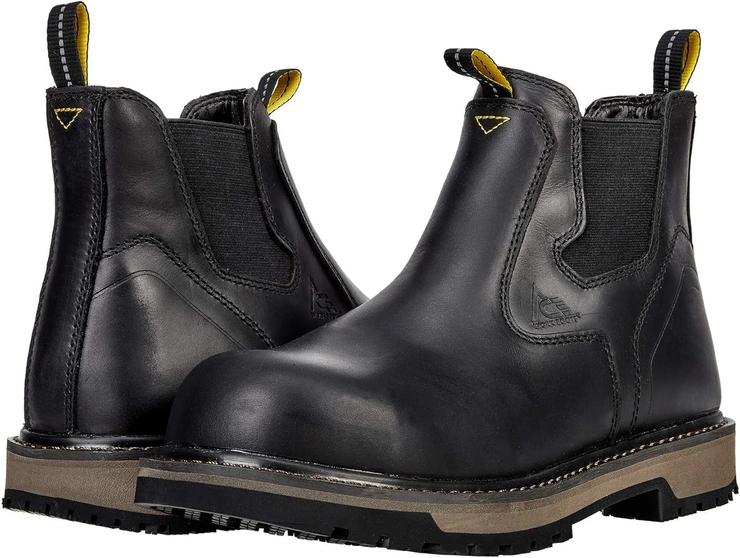 ACE Work Boots Firebrand, Men's Composite Toe (CT) Work Boots, Slip Resistant, Water Resistant, Black, Size 11.5