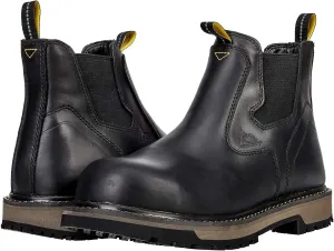 ACE Work Boots Firebrand, Men's Composite Toe (CT) Work Boots, Slip Resistant, Water Resistant, Black, Size 11.5