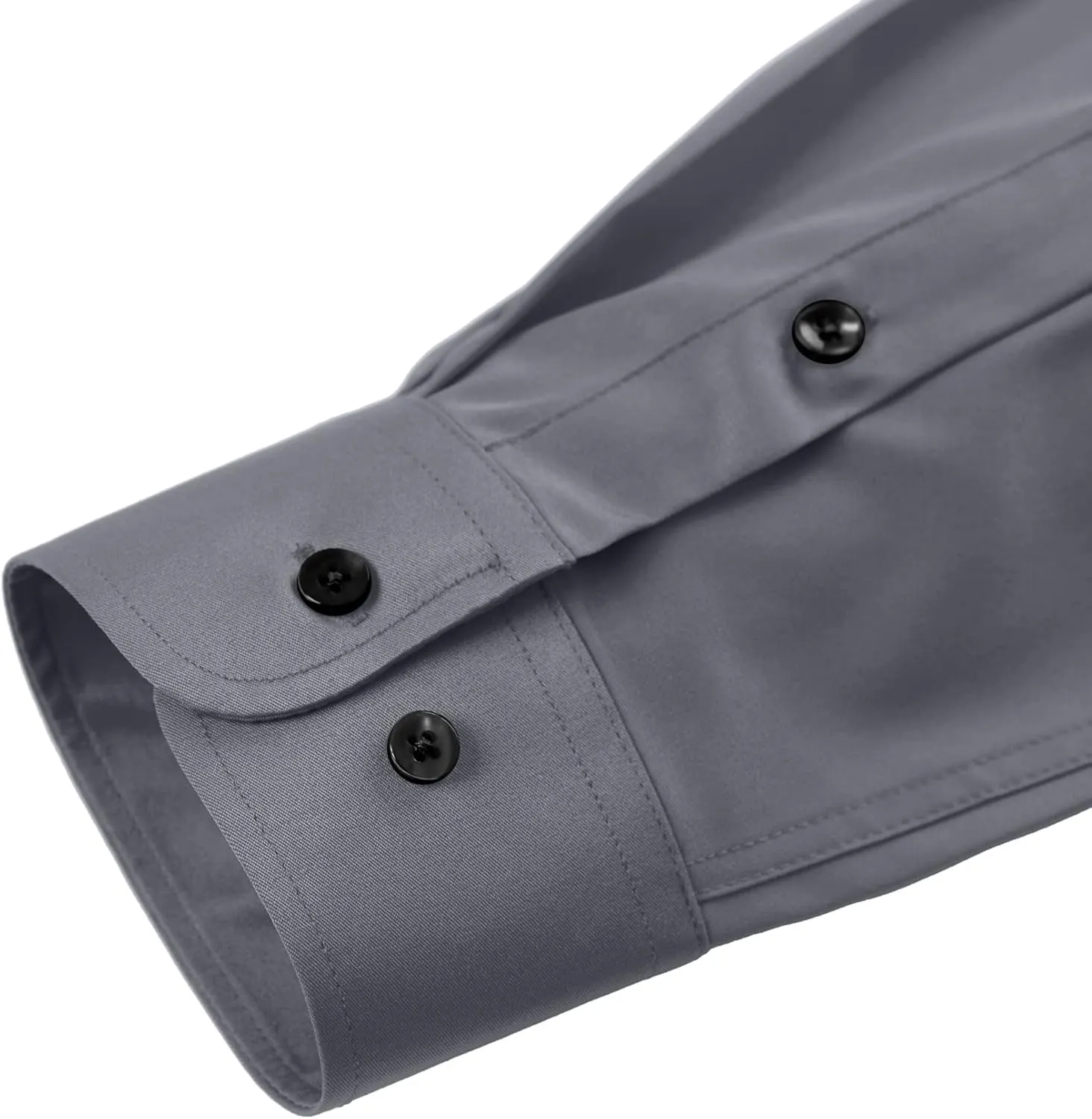 Alimens & Gentle Men's Dress Shirts Long Sleeve Stretch Shirts Solid Button Down Shirt with Pocket