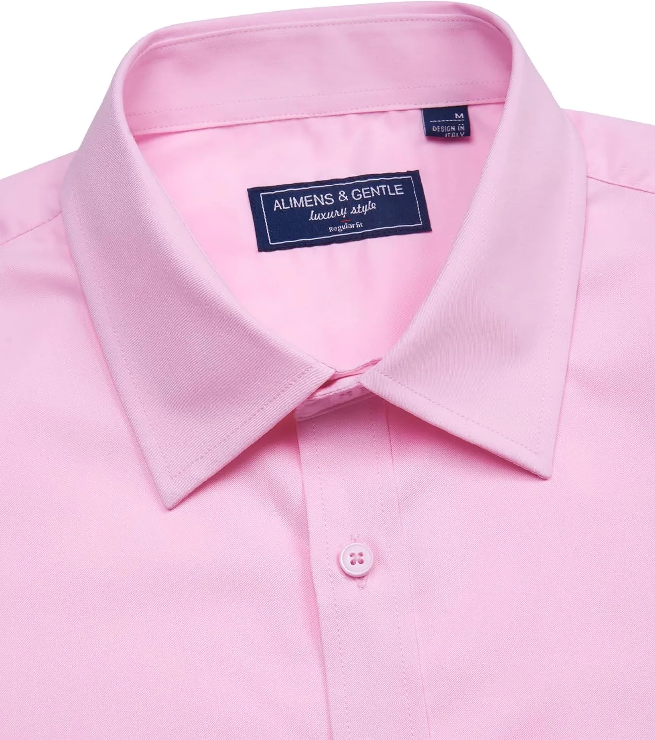 Alimens & Gentle Mens Short Sleeve Dress Shirts Regular Fit Stretch Wrinkle-Resistant Button Down Shirts