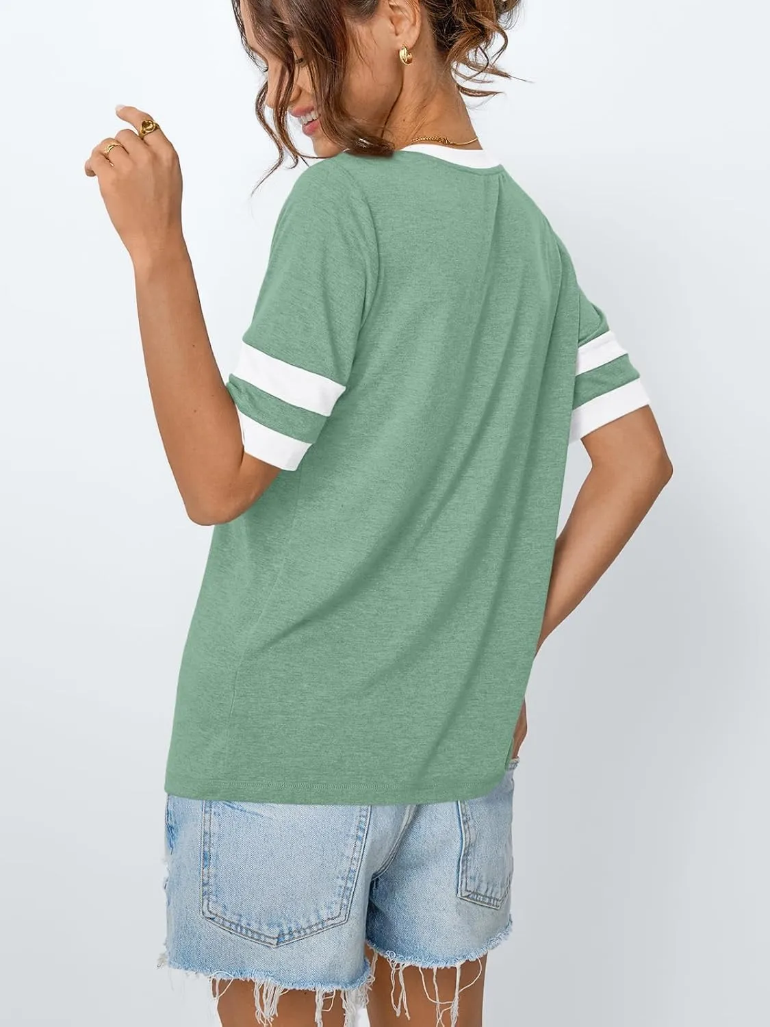 AUTOMET Womens Short Sleeve Shirts Summer Tops Spring Trendy Fashion Tees Casual Dressy Crewneck Clothes Basic Outfits 2025