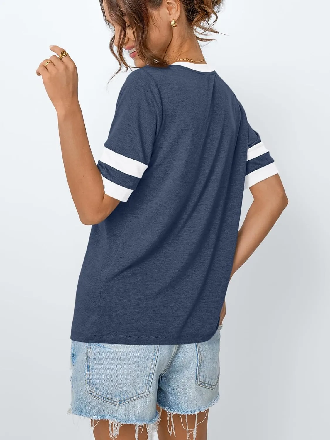 AUTOMET Womens Short Sleeve Shirts Summer Tops Spring Trendy Fashion Tees Casual Dressy Crewneck Clothes Basic Outfits 2025