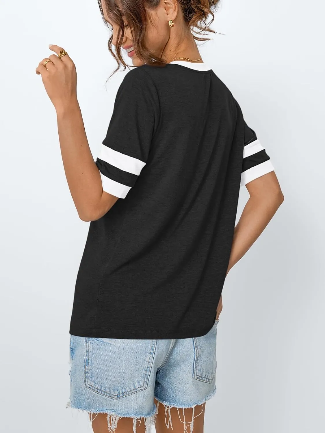 AUTOMET Womens Short Sleeve Shirts Summer Tops Spring Trendy Fashion Tees Casual Dressy Crewneck Clothes Basic Outfits 2025