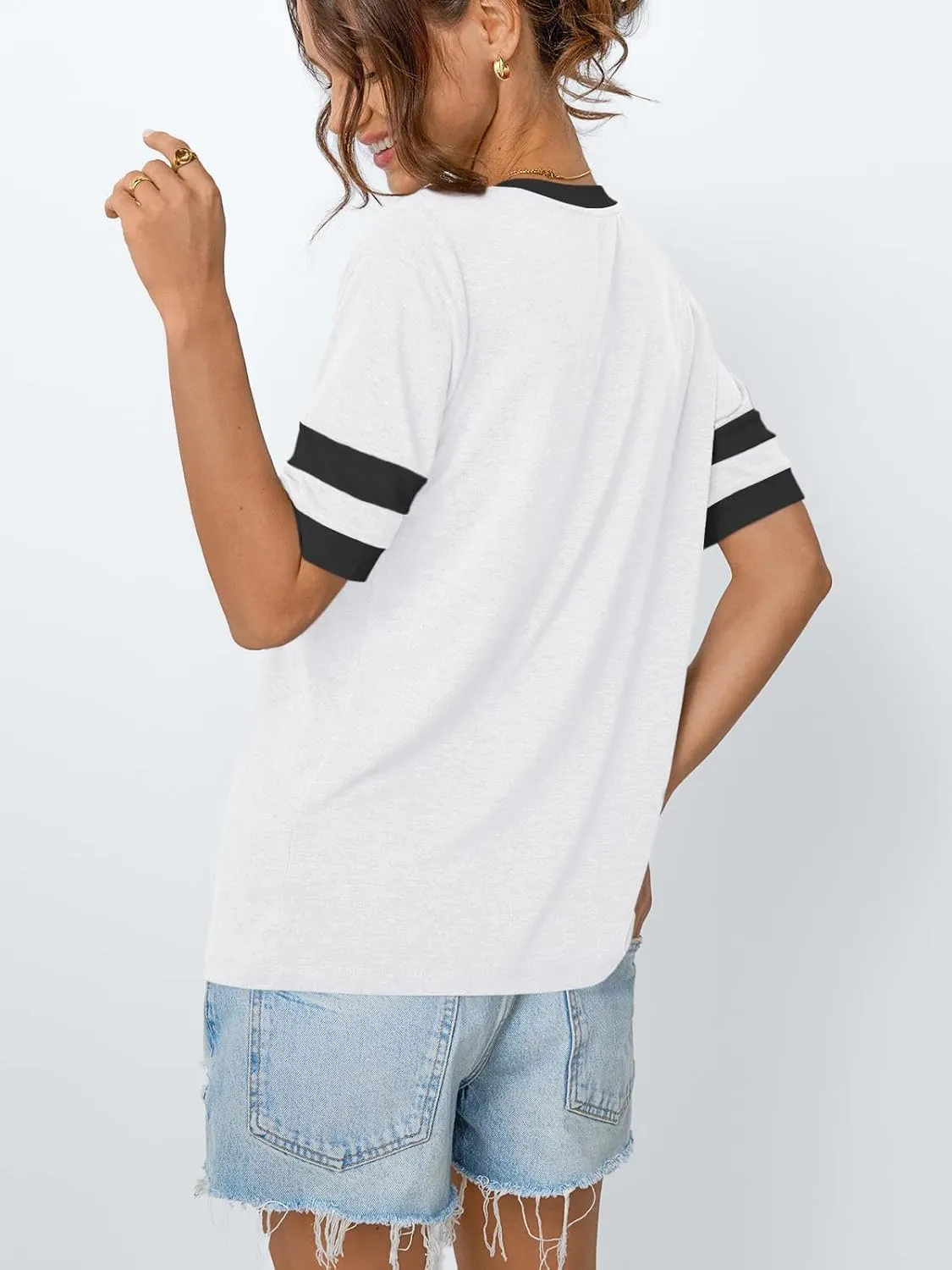 AUTOMET Womens Short Sleeve Shirts Summer Tops Spring Trendy Fashion Tees Casual Dressy Crewneck Clothes Basic Outfits 2025