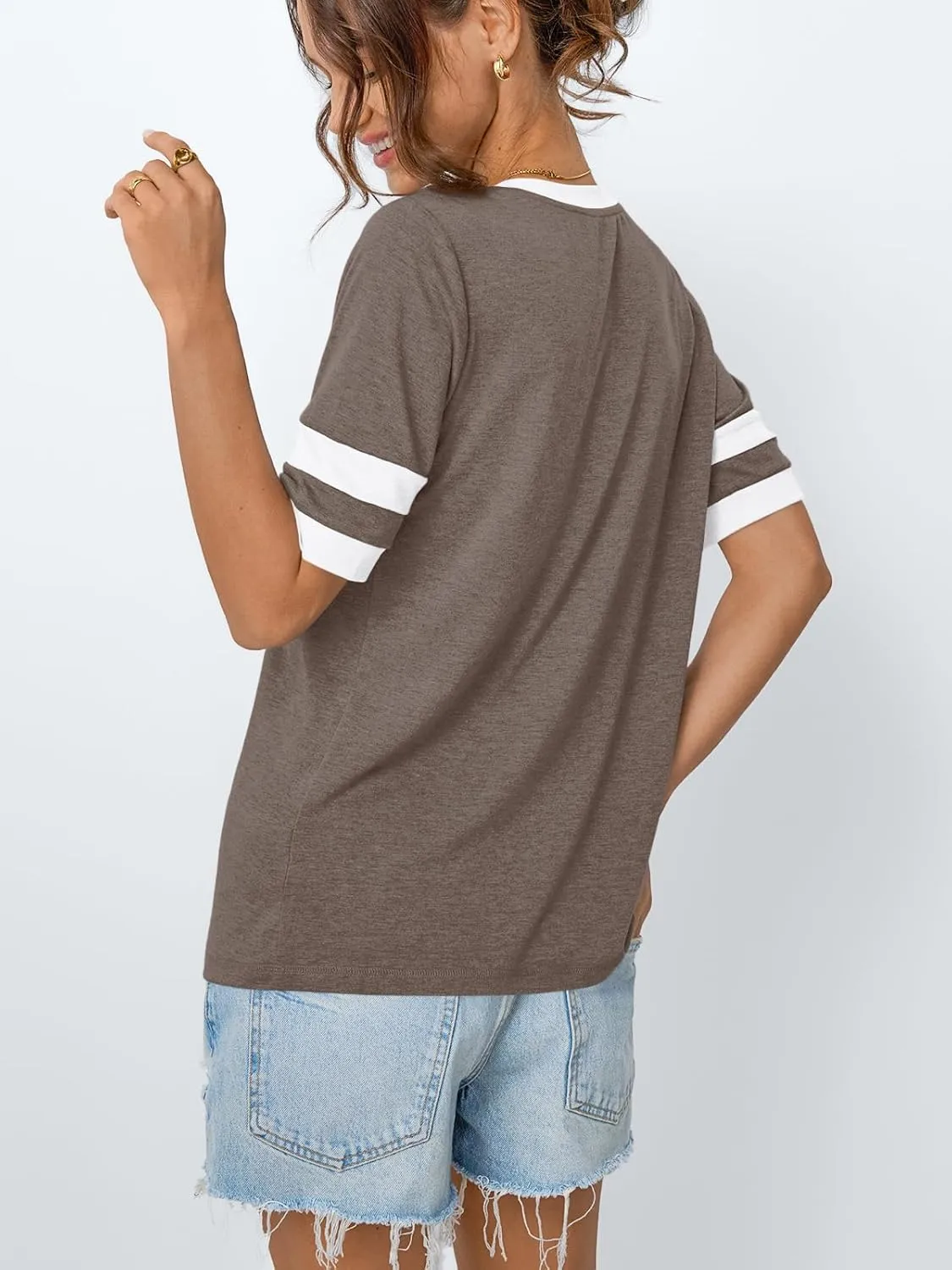 AUTOMET Womens Short Sleeve Shirts Summer Tops Spring Trendy Fashion Tees Casual Dressy Crewneck Clothes Basic Outfits 2025