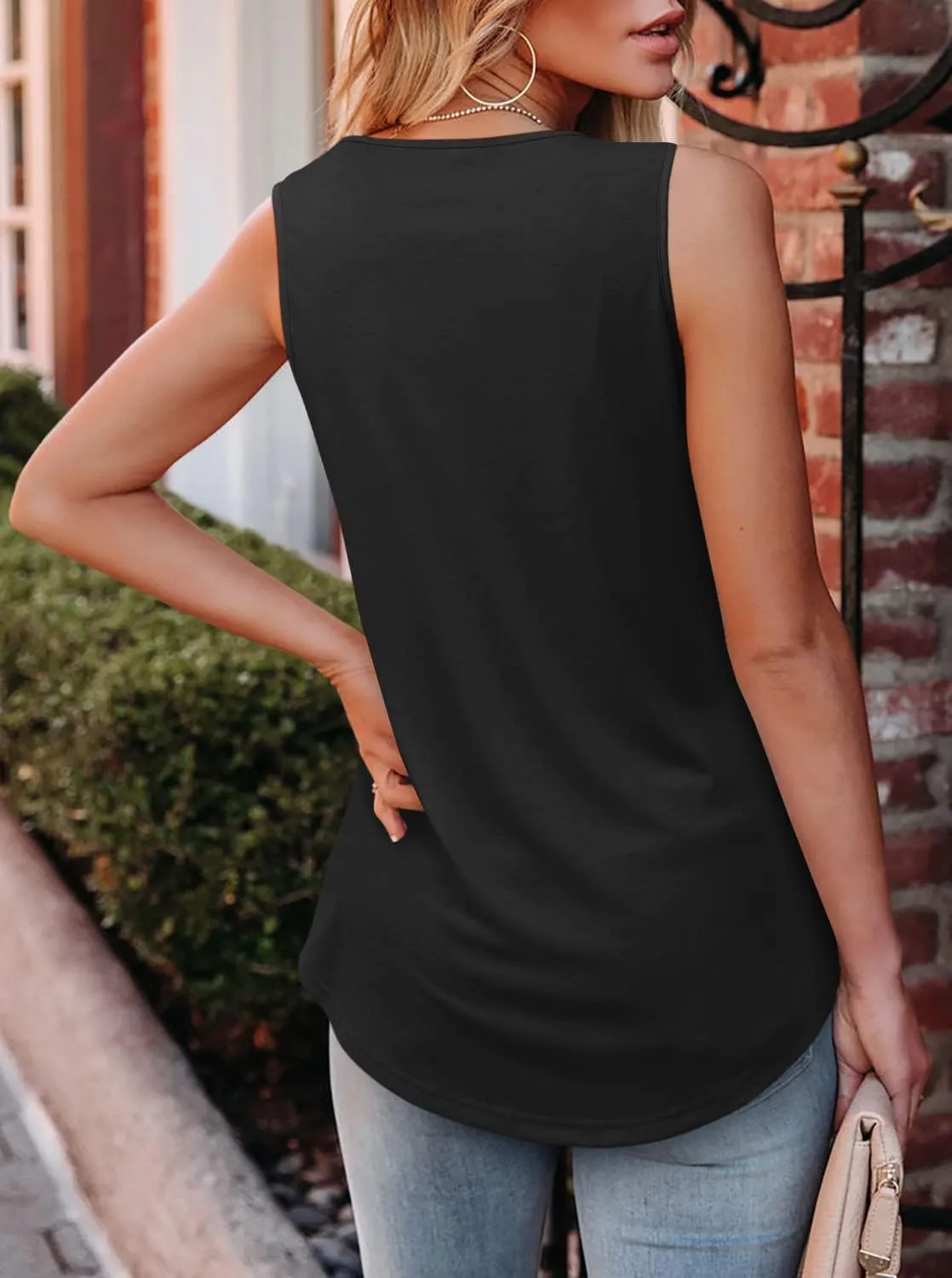 BETTE BOUTIK Womens Tank Tops Pleated Sleeveless Blouse Short Sleeve Tops Basic Shirts S-3XL