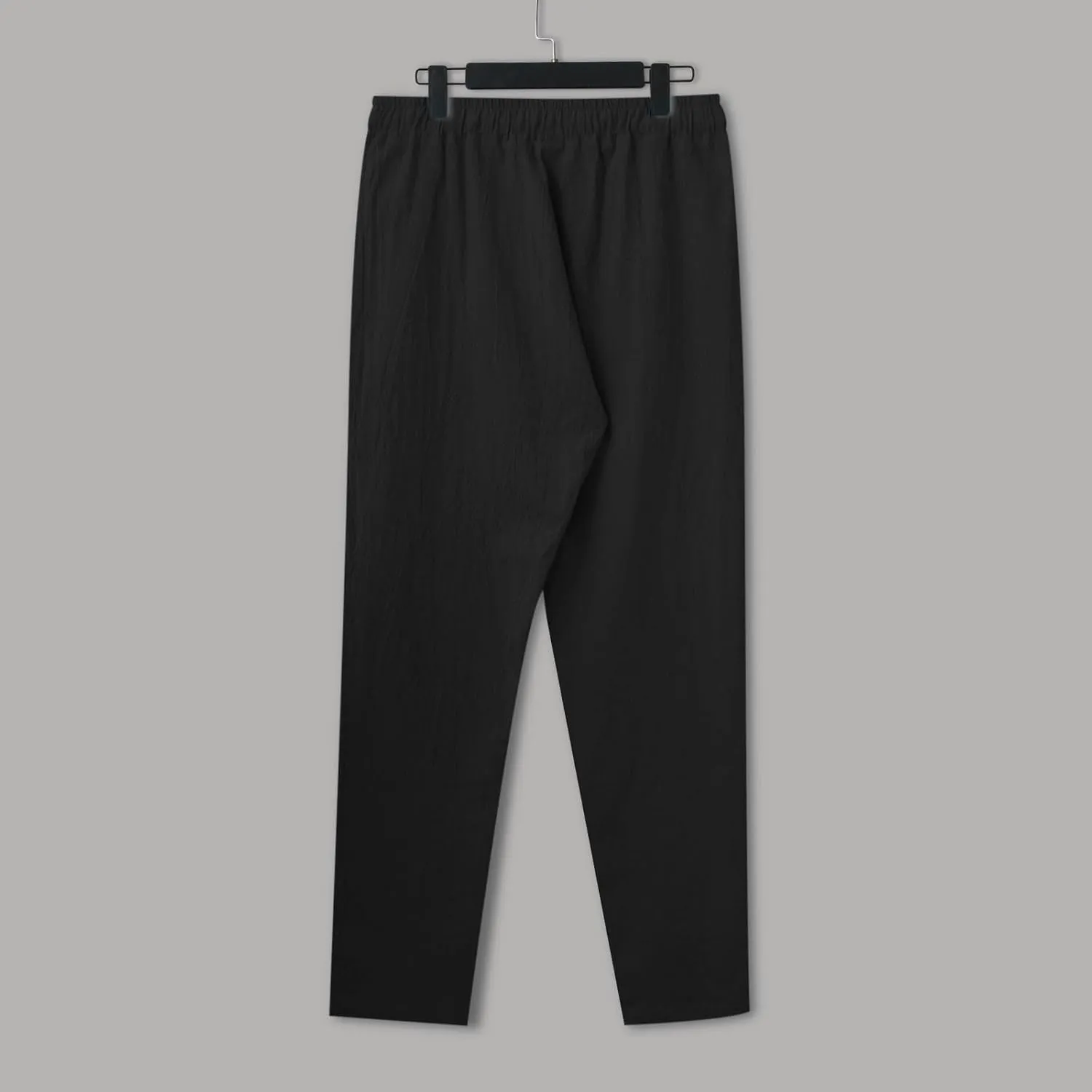Cargo Work Pant Men Drawstring Waist Casual Pants Fitness Running Workout Sweatpants Baggy Joggers Sweat Pant