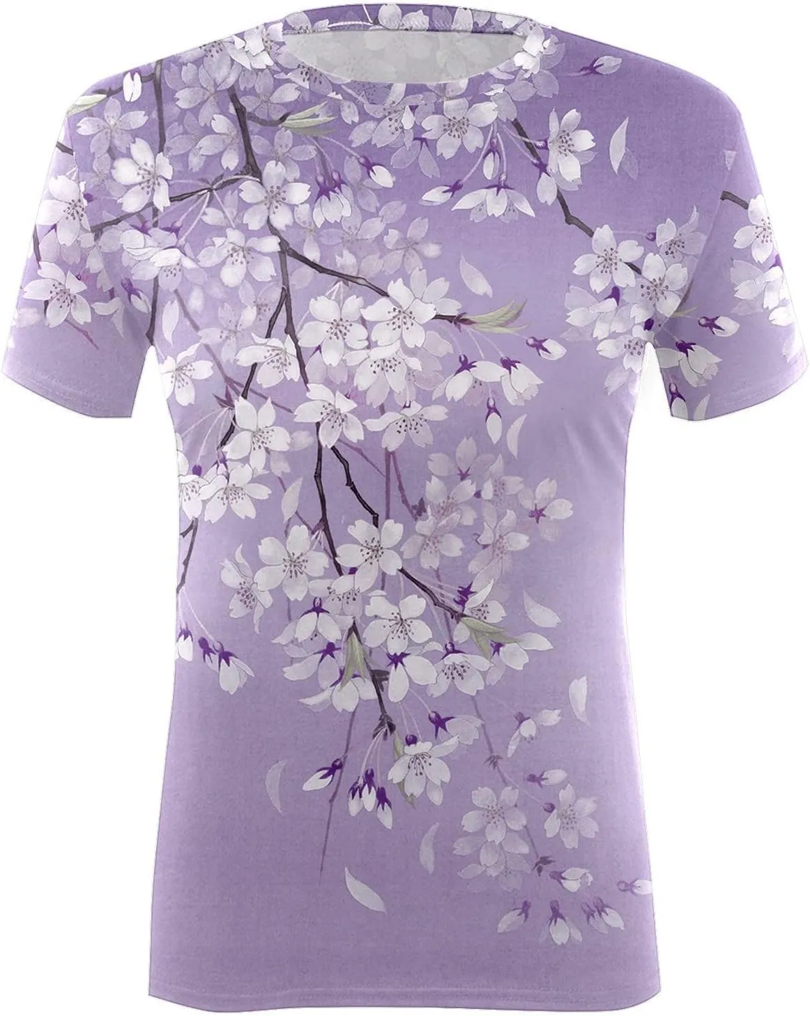 Ceboyel Women Short Sleeve Casual Blouse Floral Print Summer T Shirts Cute Graphic Loose Tees Tops Trendy Ladies Clothing