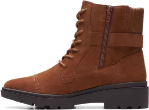Clarks Women's Calla Dance Ankle Boots, Dark Tan Suede, 10 Wide