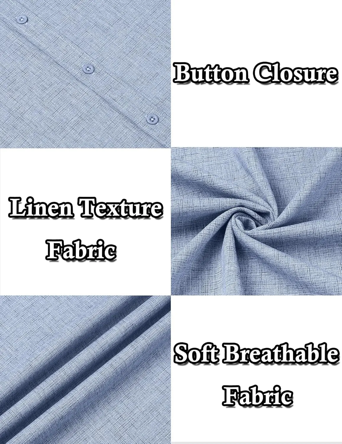 COOFANDY Men's Beach Summer Shirts Linen Texture Shirts Short Sleeve Casual Button Down Shirt