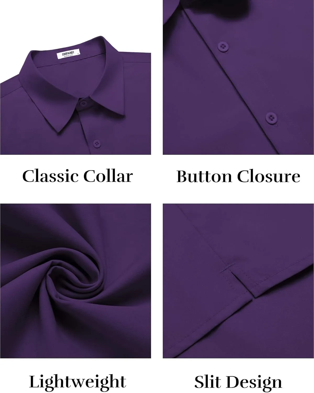 COOFANDY Mens Button Down Shirts Short Sleeve Casual Shirt Summer Untucked Dress Shirts