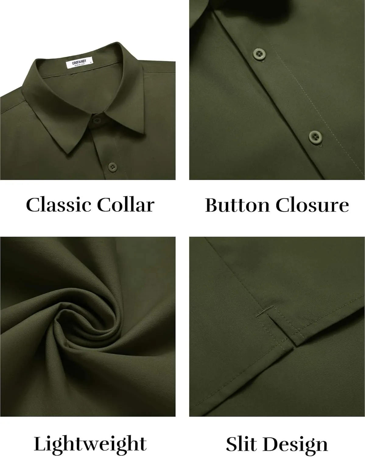 COOFANDY Mens Button Down Shirts Short Sleeve Casual Shirt Summer Untucked Dress Shirts