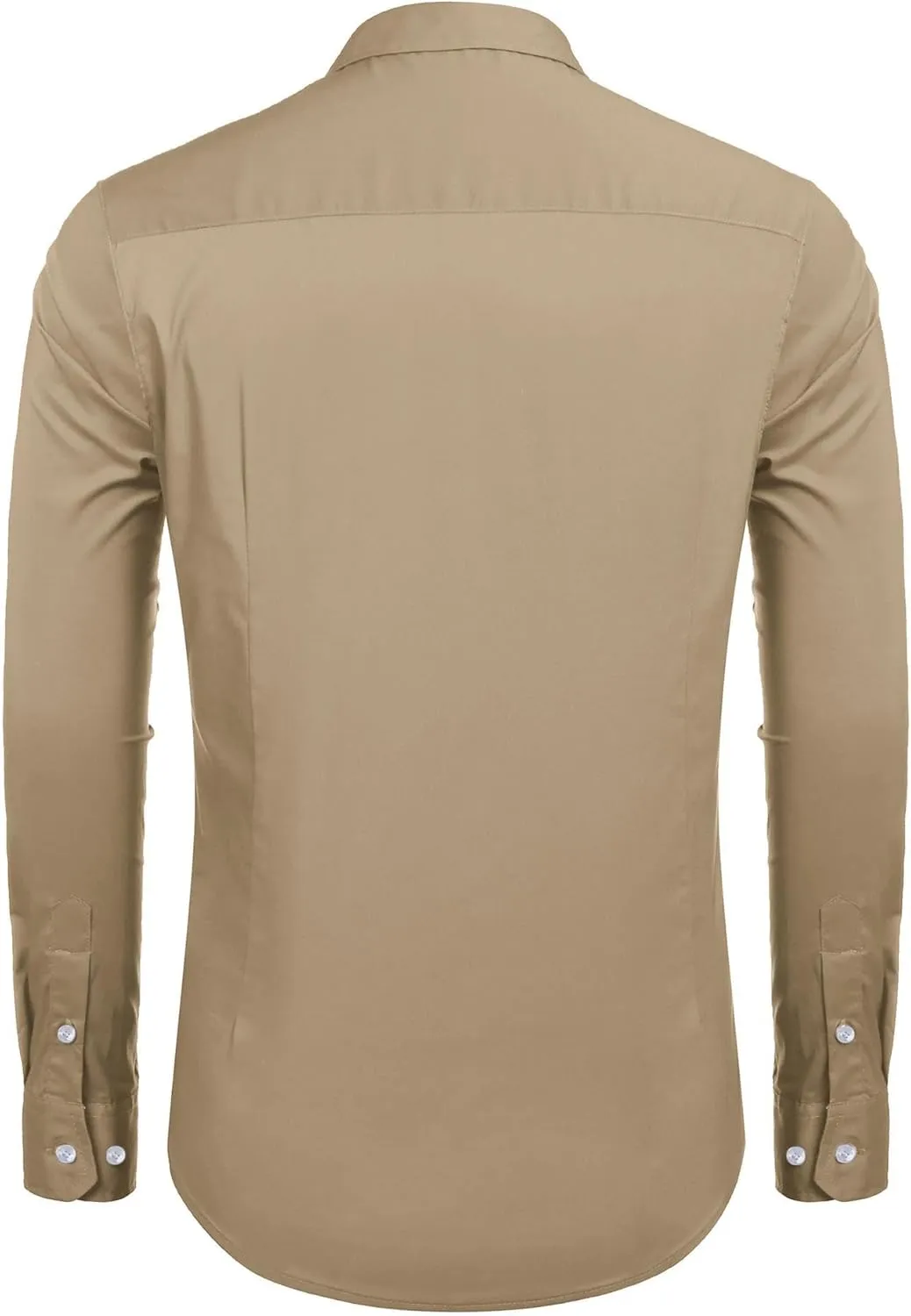 COOFANDY Mens Casual Button Down Shirts Long Sleeve Untucked Shirts for Men Stretch Dress Shirt