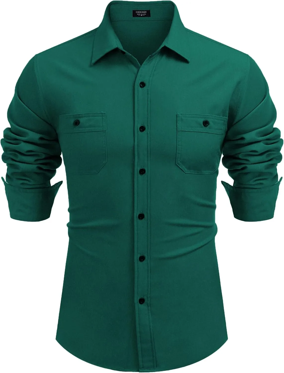 COOFANDY Mens Casual Button Down Shirts Long Sleeve Wrinkle Free Untucked Dress Shirts
