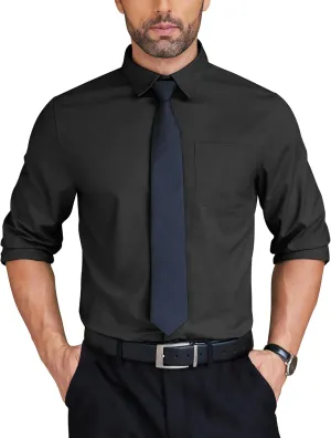 COOFANDY Mens Dress Shirts Long Sleeve Wrinkle Free Button Down Shirts Formal Business Shirt