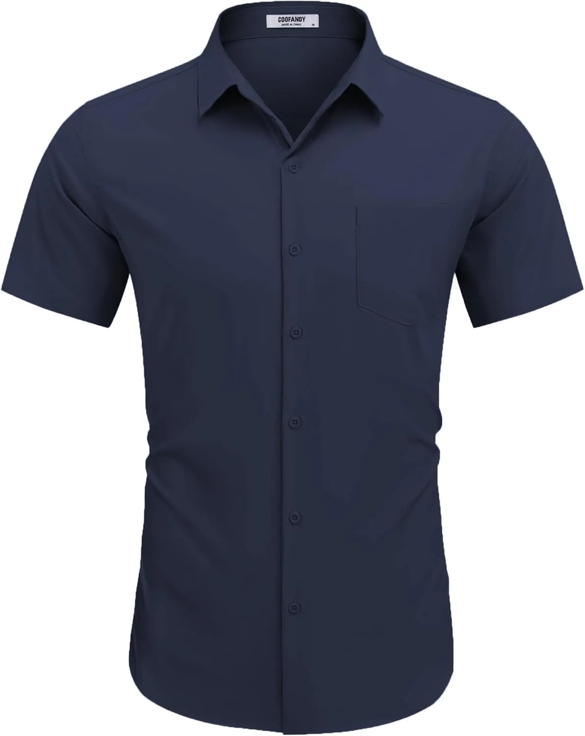 COOFANDY Men's Dress Shirts Short Sleeve Business Casual Regular Fit Button Down Shirts with Pocket