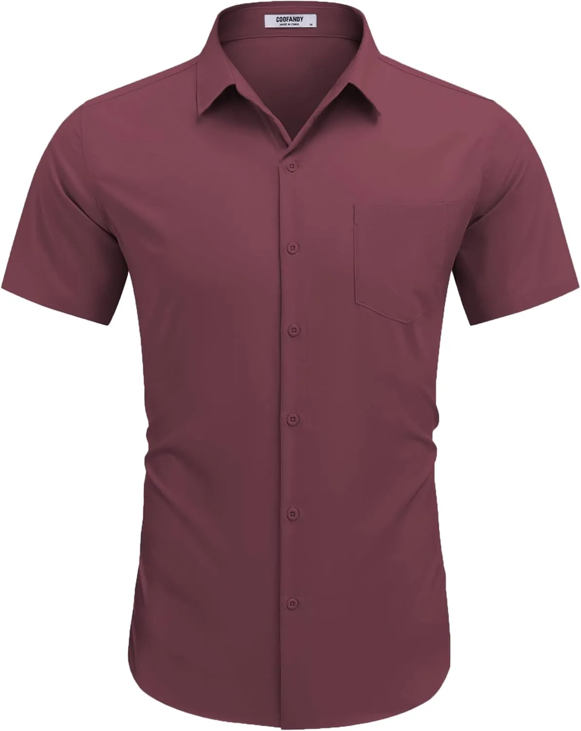 COOFANDY Men's Dress Shirts Short Sleeve Business Casual Regular Fit Button Down Shirts with Pocket