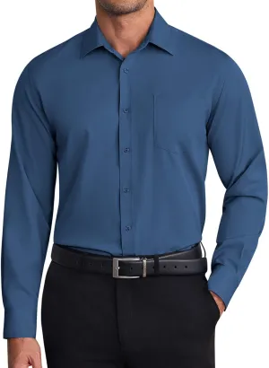 COOFANDY Mens Dress Shirts Wrinkle Free Long Sleeve Button Down Shirt Formal Business Shirts