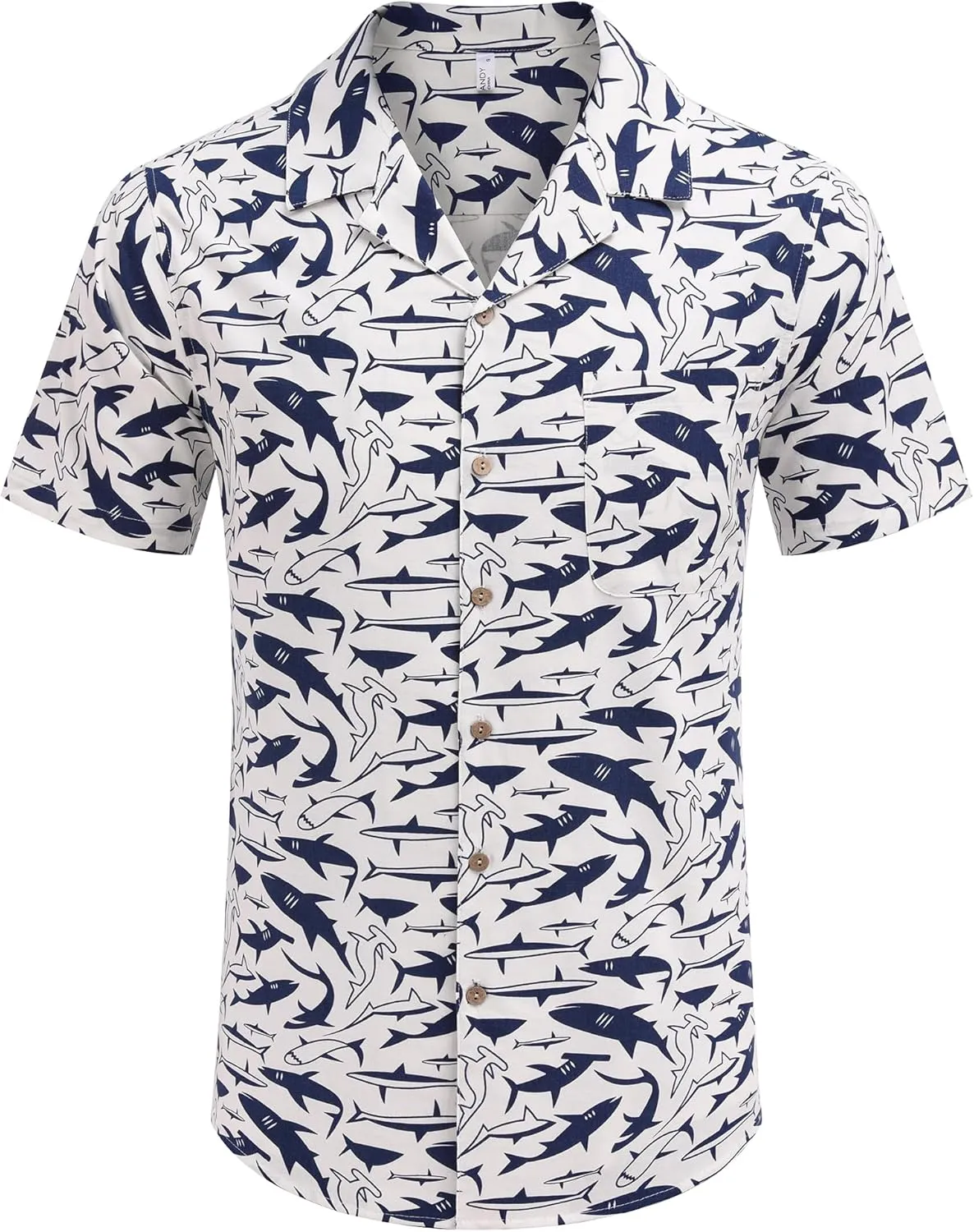 COOFANDY Men's Hawaiian Floral Shirts Cotton Linen Button Down Tropical Holiday Beach Shirts