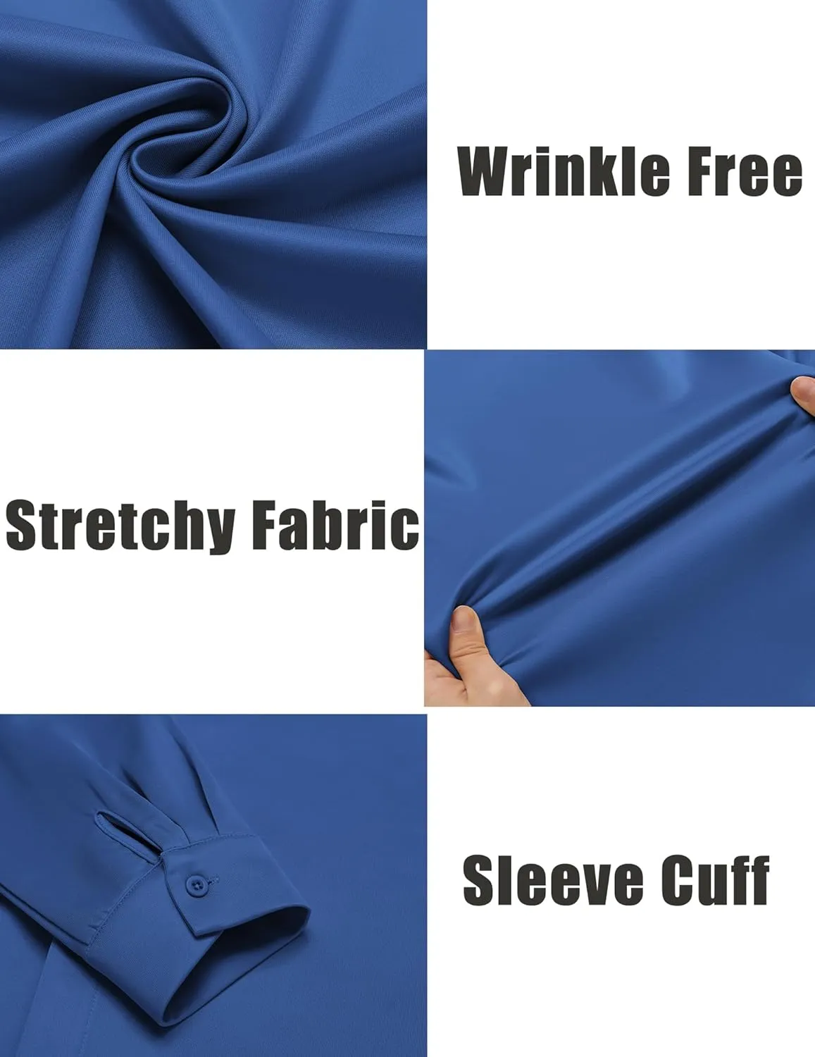 COOFANDY Men's Long Sleeve Wrinkle Free Shirts Casual Button Down Shirts Untucked Dress Shirt