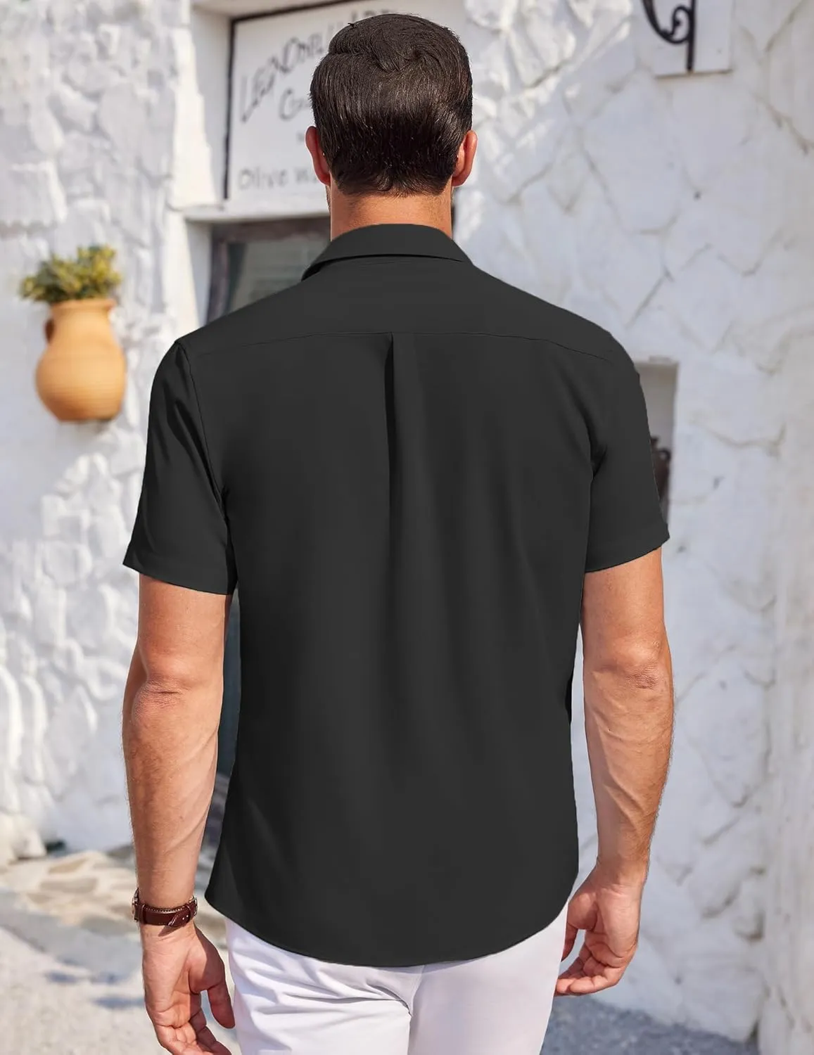 COOFANDY Mens Short Sleeve Shirts Casual Button Down Shirts Summer Beach Shirt Wrinkle Free