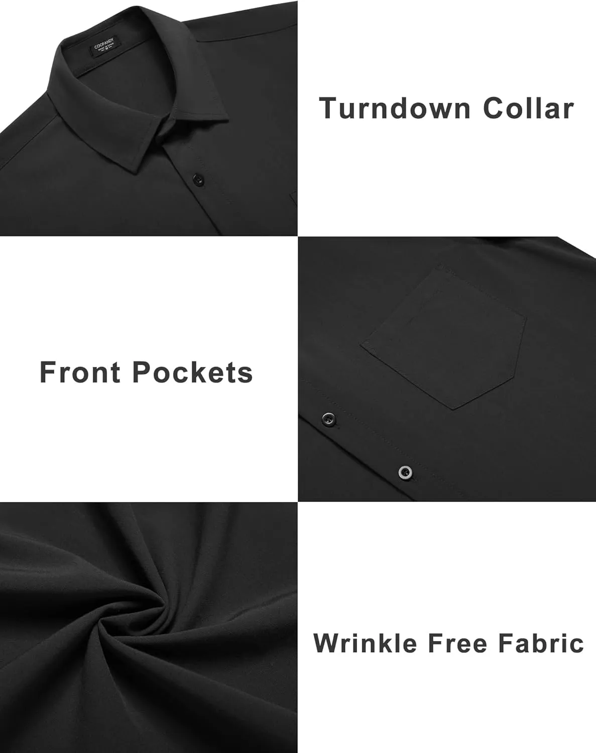 COOFANDY Mens Short Sleeve Shirts Casual Button Down Shirts Summer Beach Shirt Wrinkle Free