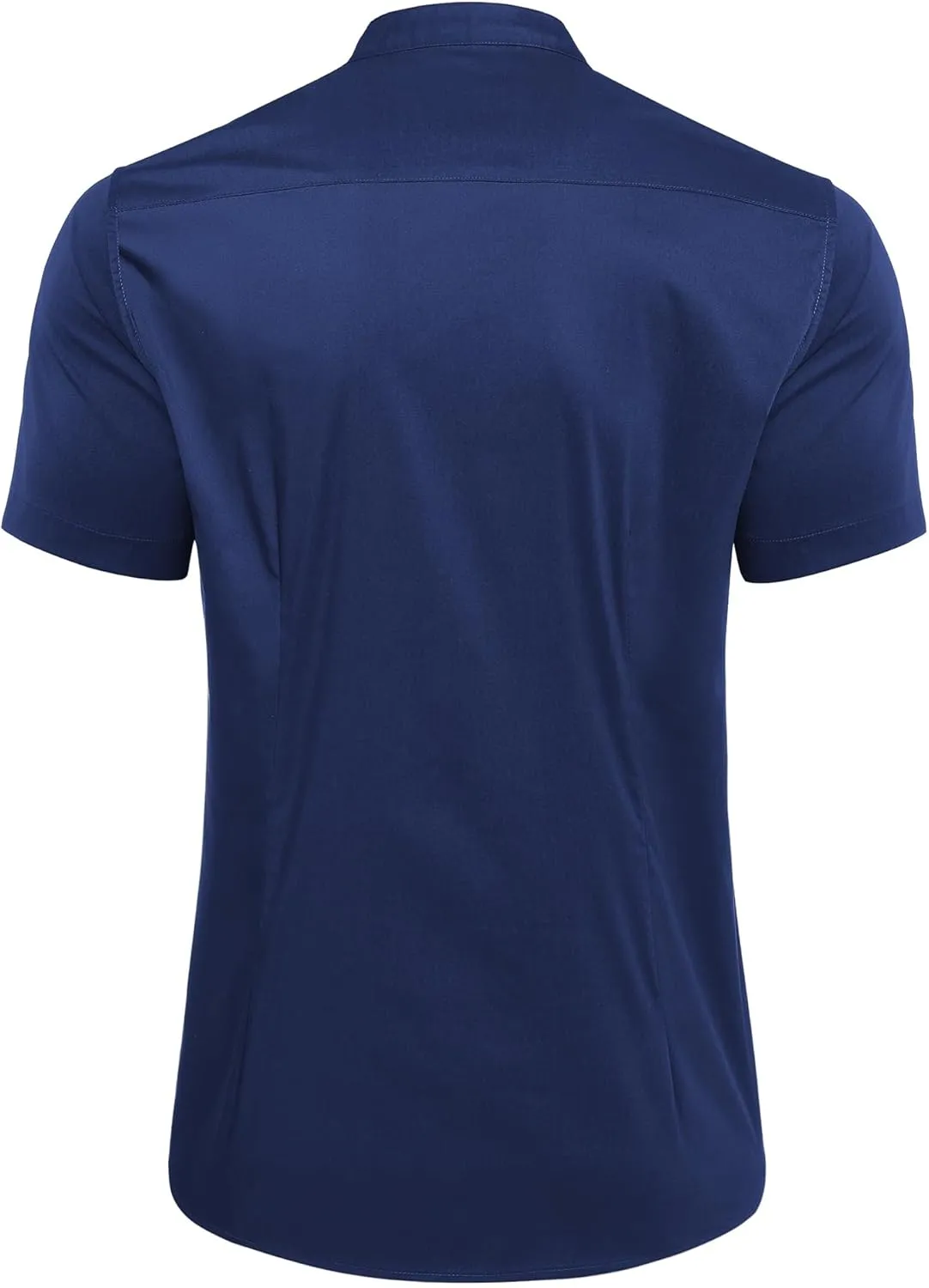 COOFANDY Muscle Fit Dress Shirts for Men Banded Collar Casual Button Down Shirts