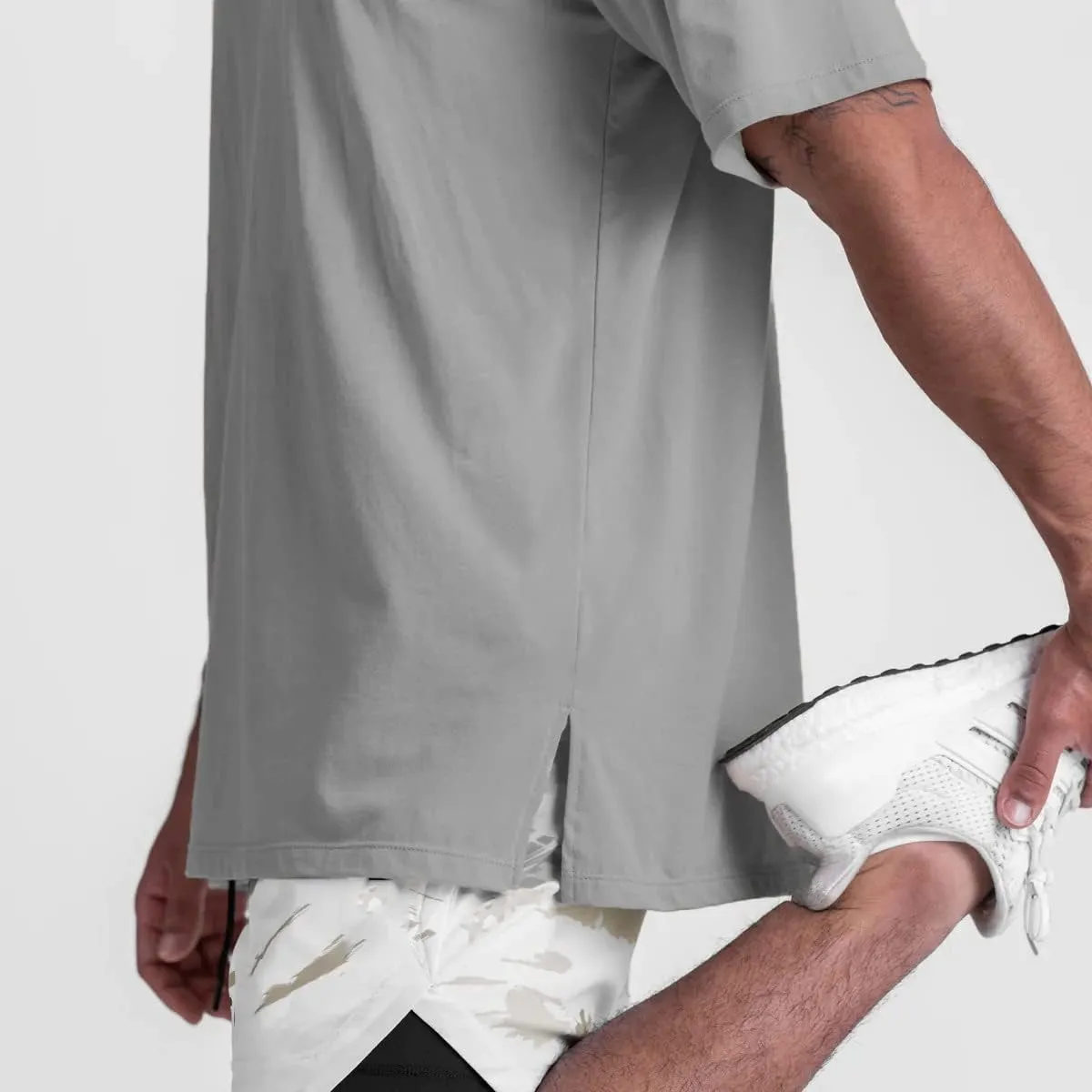 Cotton Gym Shirts Oversized Athletic Loose Workout t Shirts Short Sleeve for Men T68N