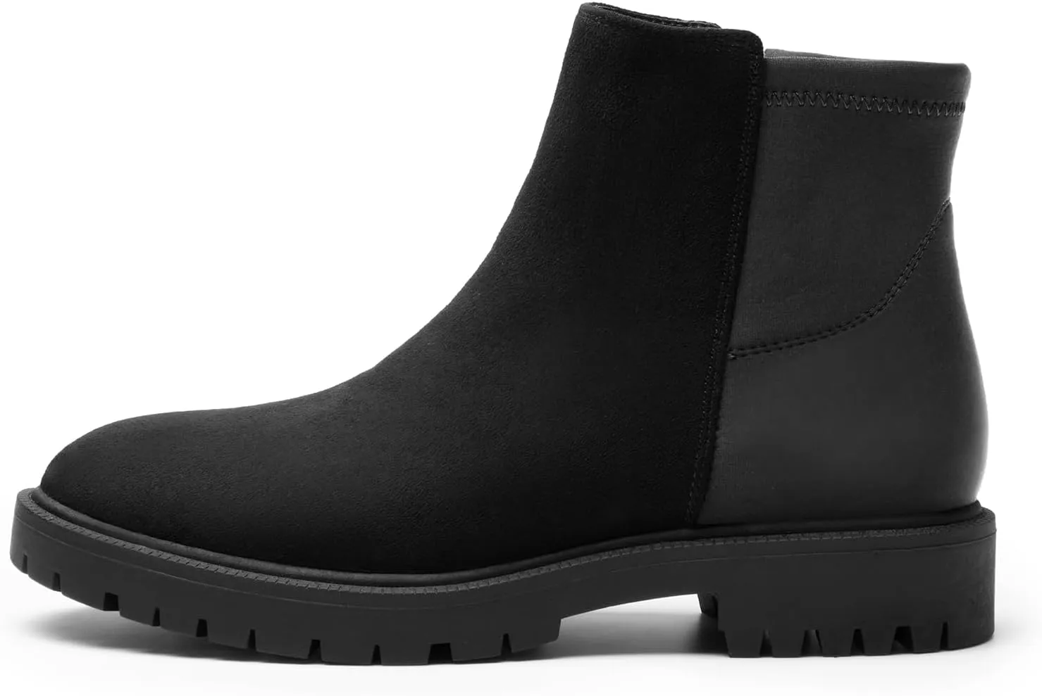 DREAM PAIRS Women's Low Heel Chelsea Ankle Boots Fashion Slip On Elastic Fall Booties Shoes