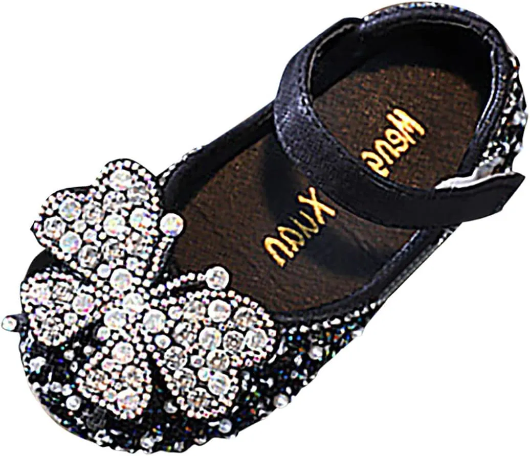 Dress Shoes for Girls,Girls Baby Infant Crystal Princess Shoes Bling Pearl Sandals Shoes Kids Dancing Shoes Gift