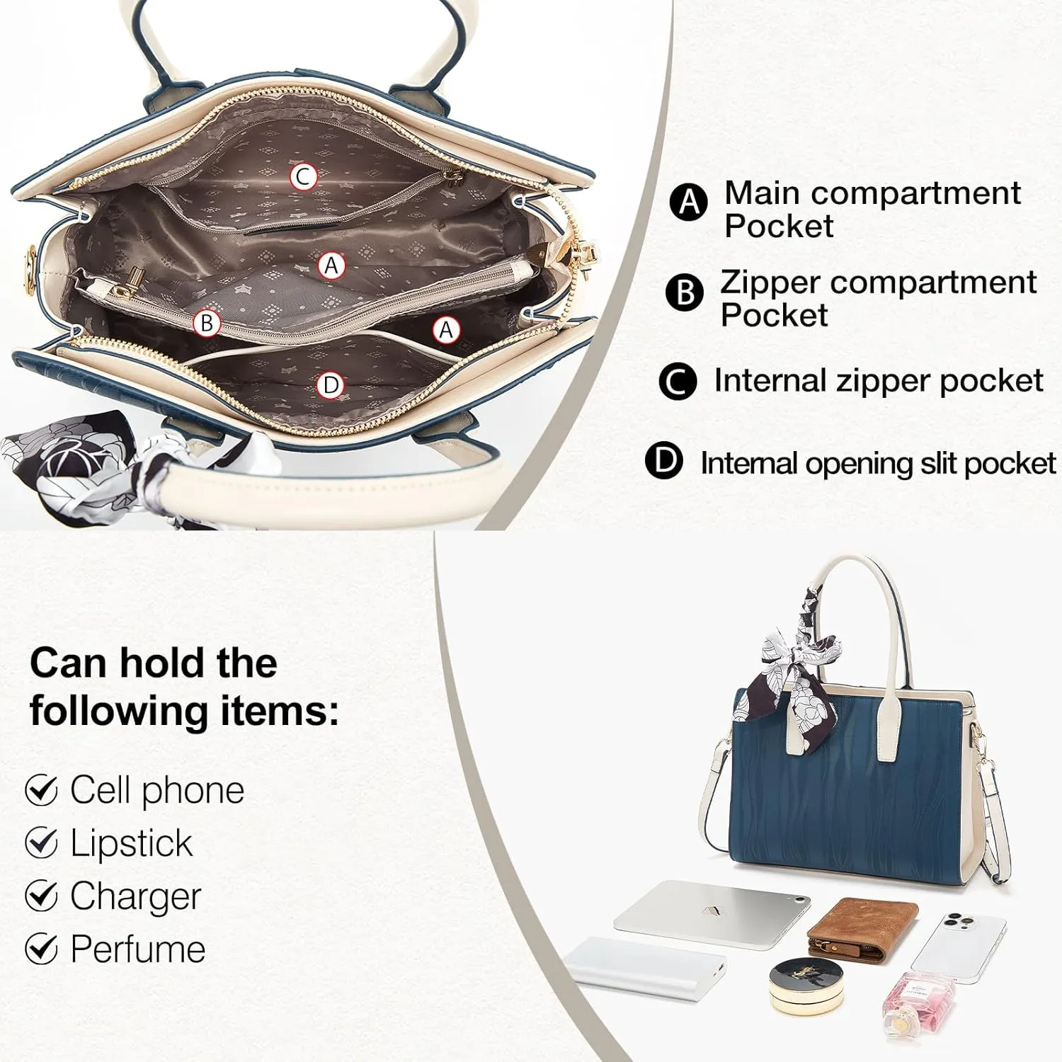FOXLOVER Leather Satchel Handbags for Women Tote Shoulder Bag vintage Crossbody Bag Purse Top Handle bag with Embroidery