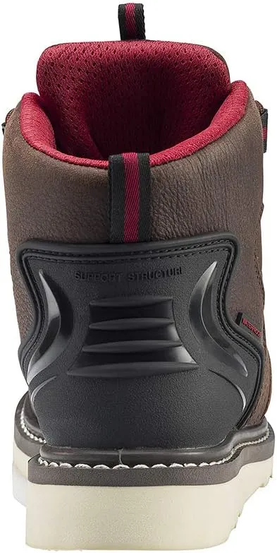 FSI Footwear Specialties International Men's 7506 6" Leather Carbon Nanofiber Safety Toe Cap EH Wedge Boots