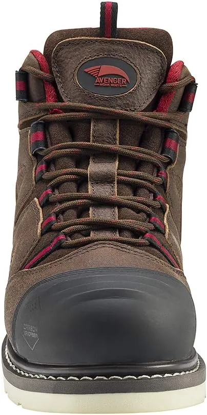 FSI Footwear Specialties International Men's 7506 6" Leather Carbon Nanofiber Safety Toe Cap EH Wedge Boots