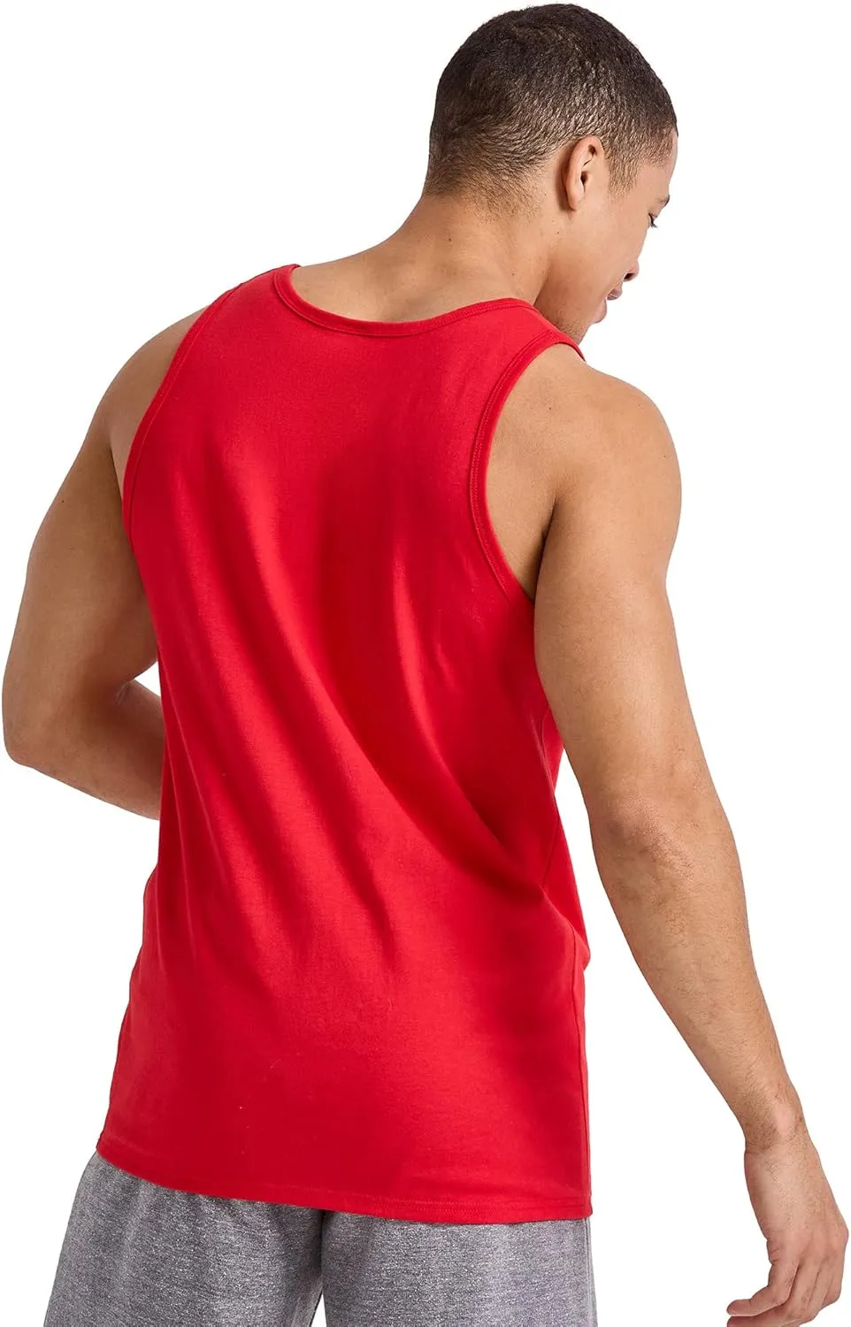 Hanes Men's Essentials Top Pack, Midweight Cotton Tanks, Sleeveless Shirts, 3-Pack