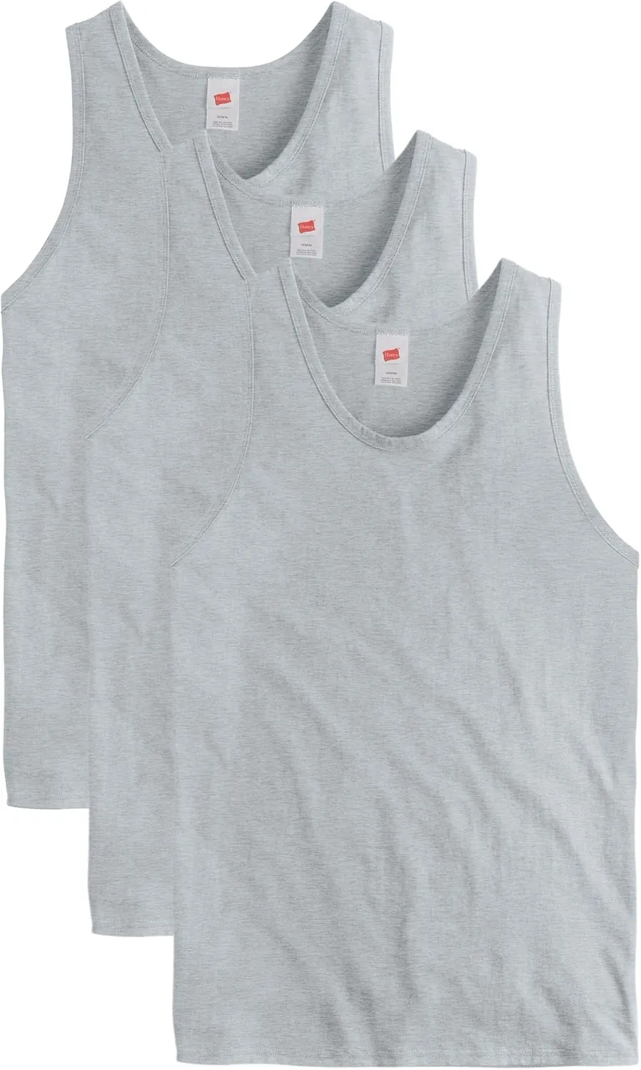 Hanes Men's Essentials Top Pack, Midweight Cotton Tanks, Sleeveless Shirts, 3-Pack
