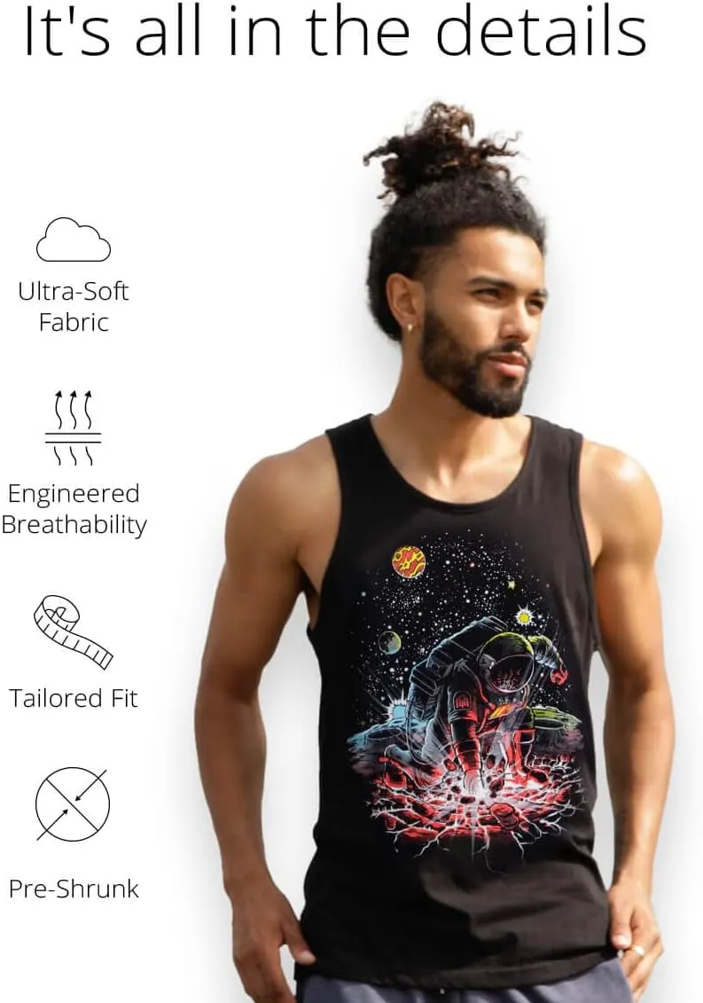 INTO THE AM Premium Graphic Tank Tops for Men - Summer Beach Men's Tanks S - 2XL