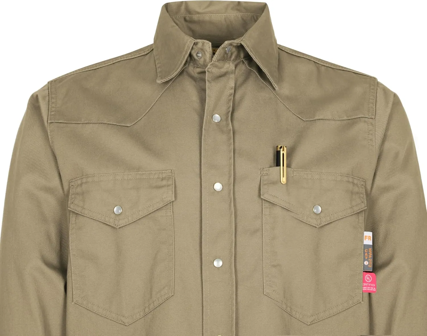 KONRECO FR Shirts for Men Button Down Flame Resistant HRC2 Men's Welding Shirts