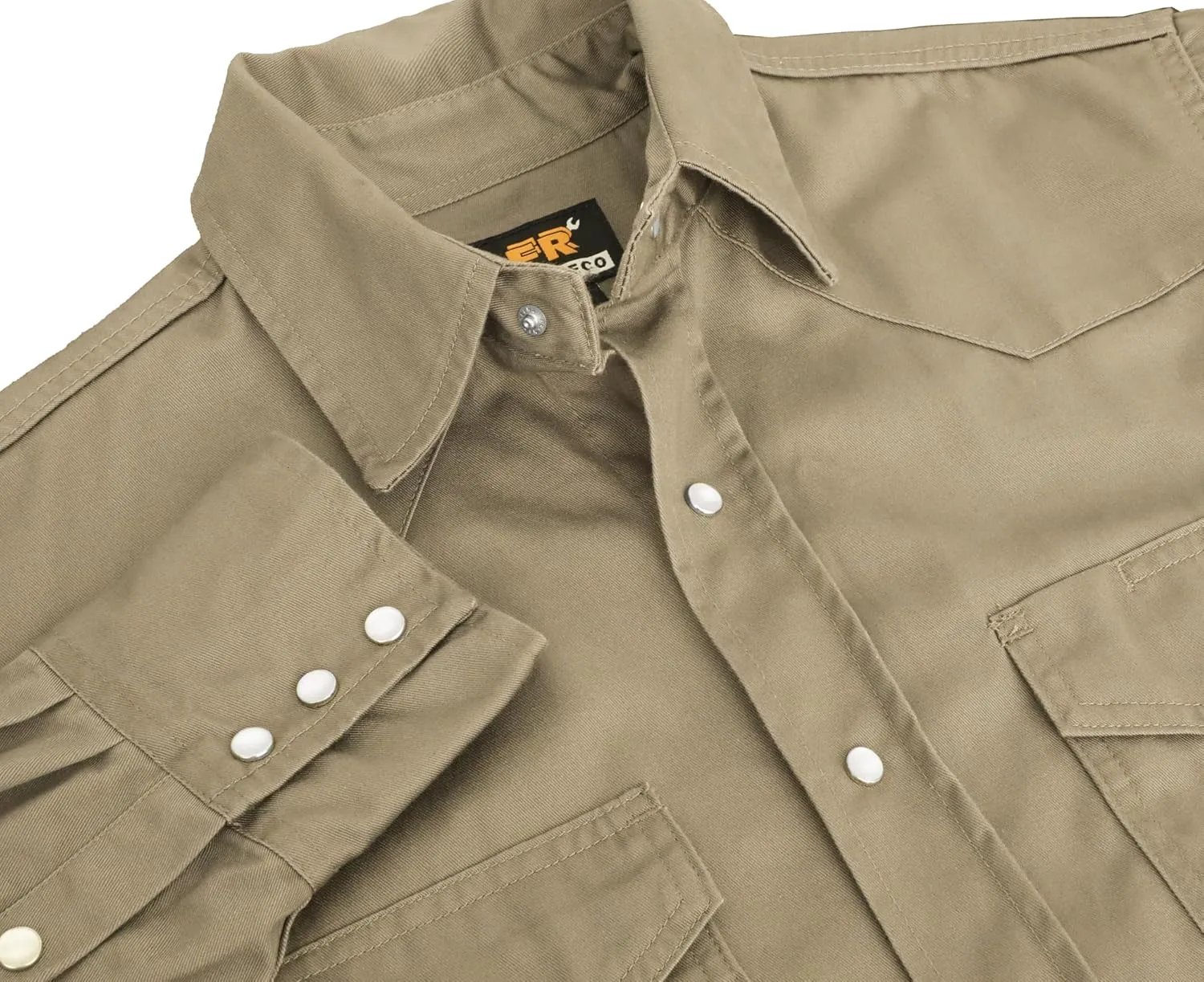 KONRECO FR Shirts for Men Button Down Flame Resistant HRC2 Men's Welding Shirts