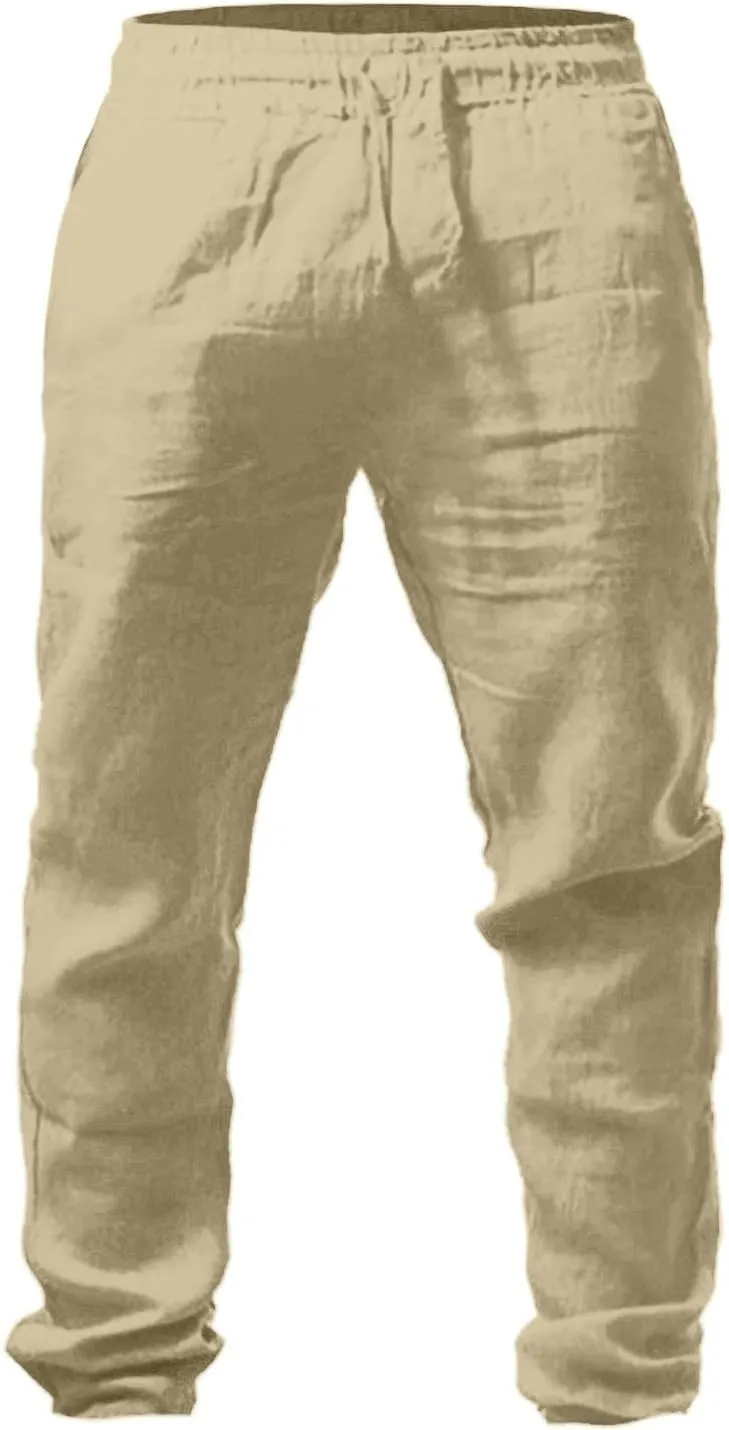 Men Lightweight Jogging Pant Chinos Work Joggers Comfort Fit Sport Casual Sweatpants Loungewear Sweat Pants