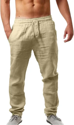 Men Lightweight Jogging Pant Chinos Work Joggers Comfort Fit Sport Casual Sweatpants Loungewear Sweat Pants