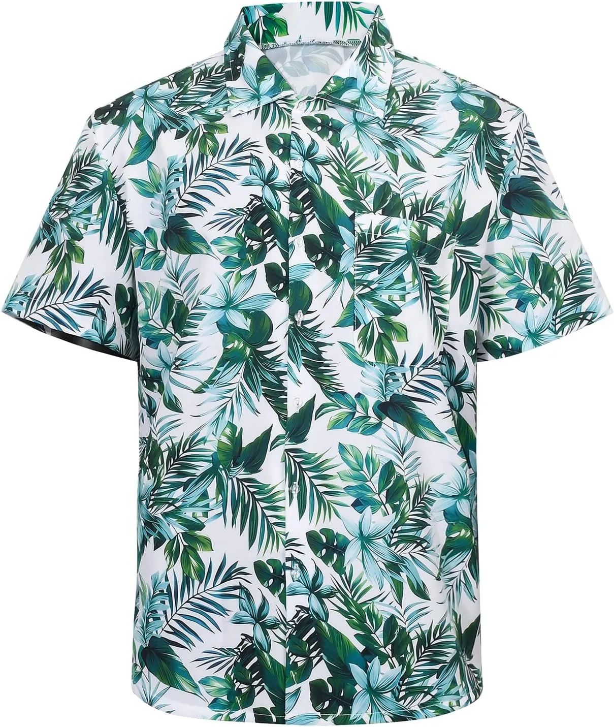 Mens Hawaiian Shirts Short Sleeve Button Down Tropical Shirts Casual Beach Shirt Men