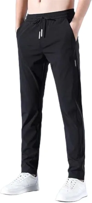 Men's Lightweight Jogging Pant Lounge Work Joggers Comfort Fit Sport Casual Sweatpants Elastic Waist Pants