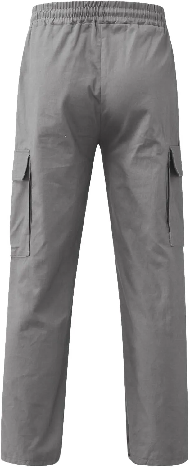 Men's Pants Casual Stylish Joggers Sport Sweatpant Open Hem Elasticated Waist Combat Pant