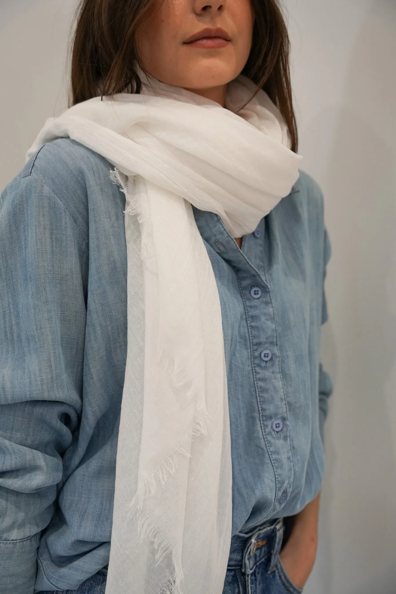 Milk Cotton Scarf