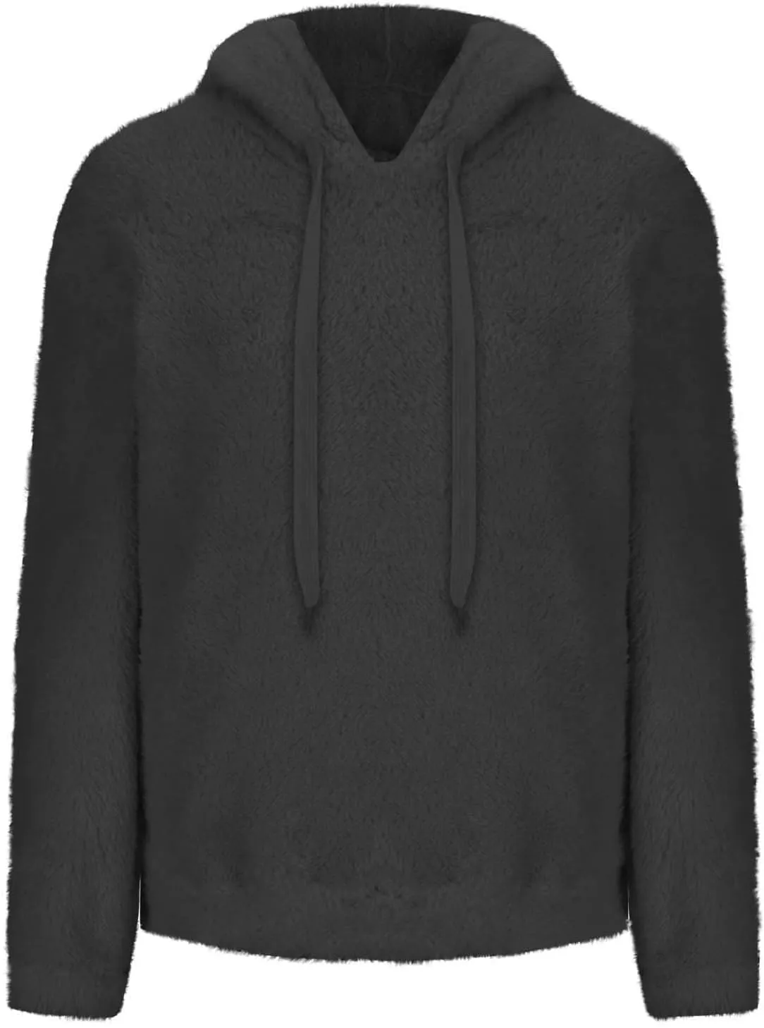 Oversized Fuzzy Fleece Hoodies For Women Warm Long Sleeve Sherpa Pullover Sweatshirts Winter Tops With Pockets