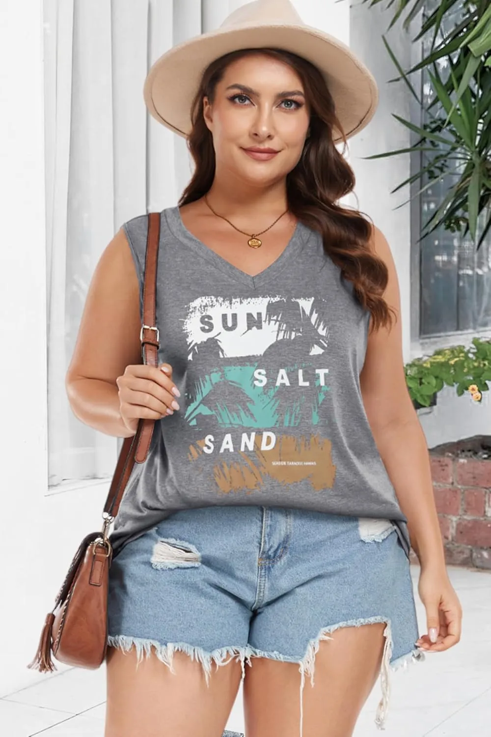 Plus Size Tanks Women Summer Top V Neck Sleeveless Top Loose Fit Tee Workout Shirts