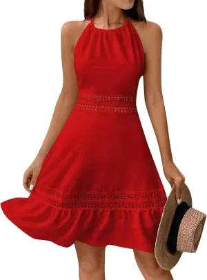 Pop Plus Size Tanks Sundress for Womens Surf Summers Baggy Dresses Women Crew-Neck