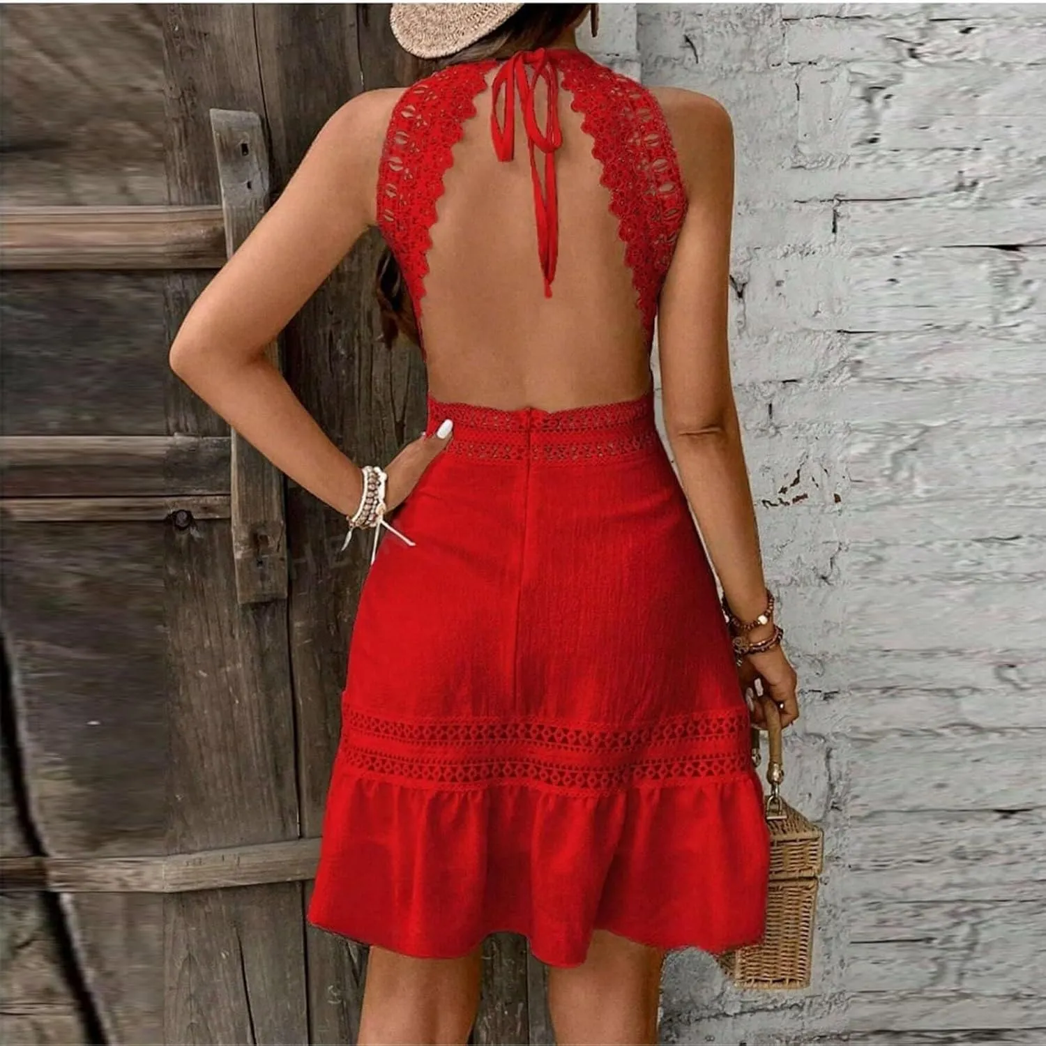 Pop Plus Size Tanks Sundress for Womens Surf Summers Baggy Dresses Women Crew-Neck