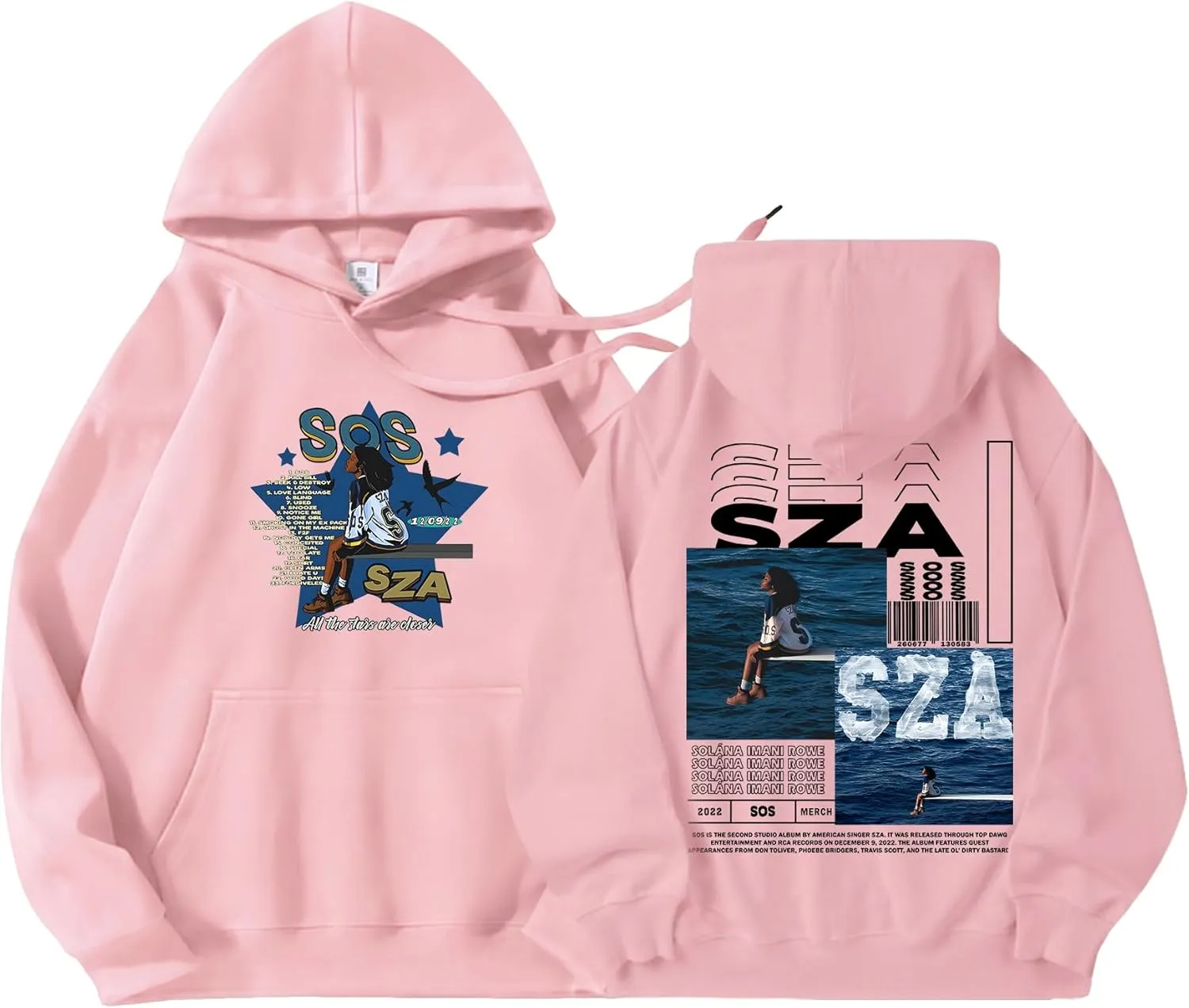 Print Hoodies Album  Singer S@Z-A Music Fans Long Sleeve Hoodies ood Days Pullover Sweatshirts for Women's & Men's