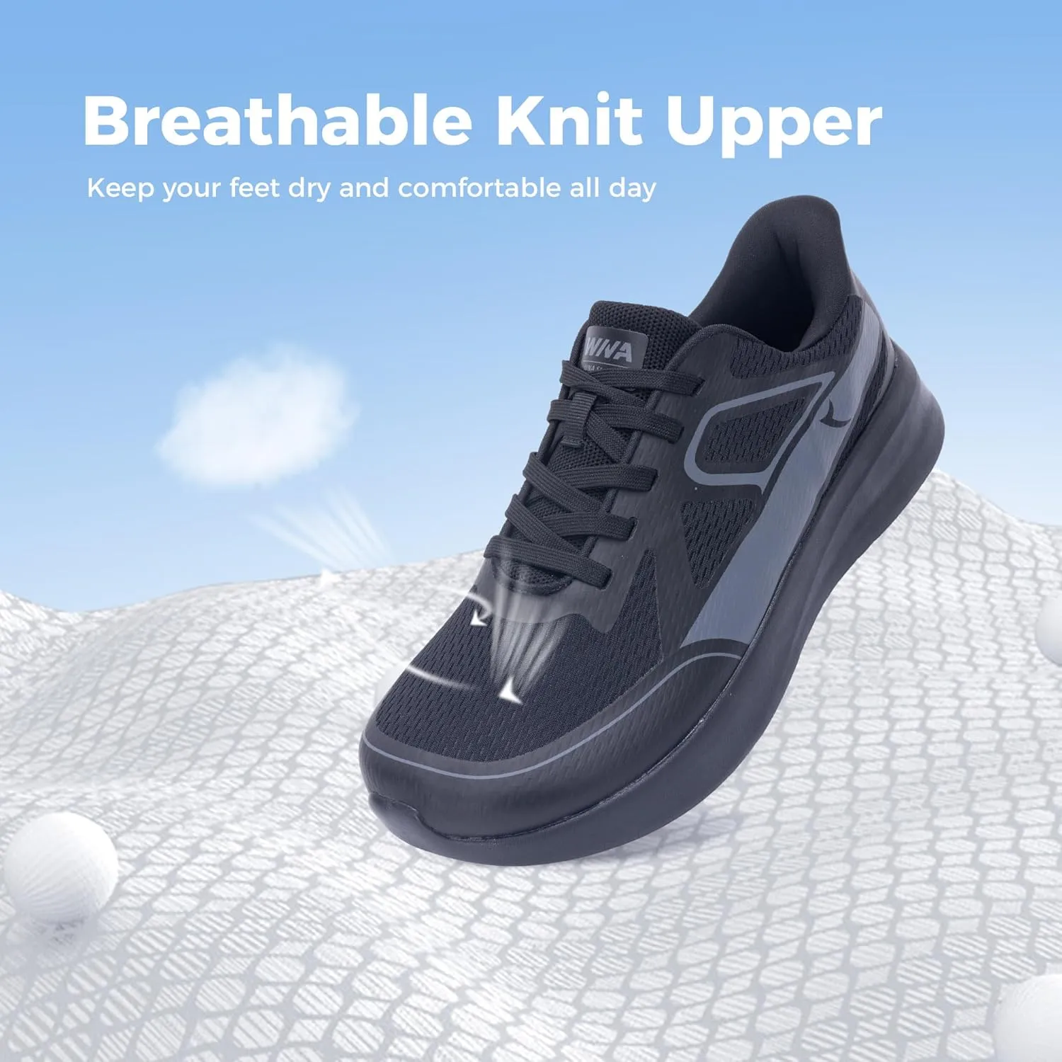 QAUPPE Wide Toe Box Walking Shoes for Men | Zero Drop Minimalist Design | Arch Support for Plantar Fasciitis | Slip-On Tennis Shoes US 8-12
